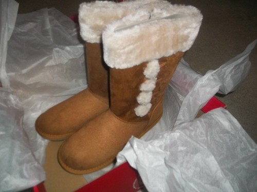 So Mid Calf Marisa Chestnut boots chalk boots New No Box 5 - Picture 5 of 5