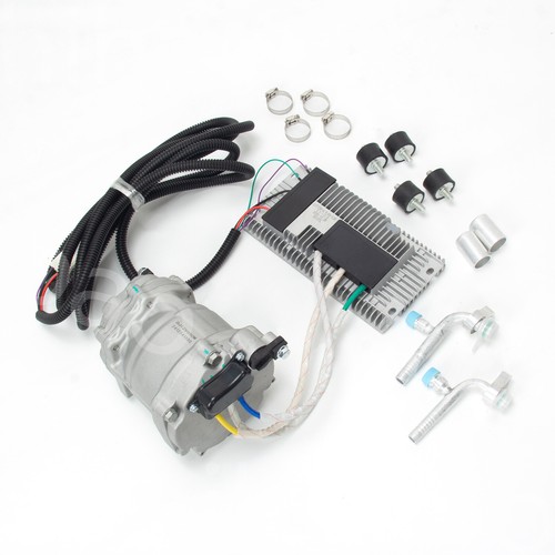 Universal 12V Electric AC Scroll Compressor Car Air Conditioner Kit For Trucks - Picture 3 of 10