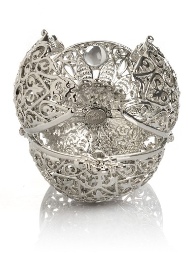 Keren Kopal Silver Egg Hand made Trinket box Decorated with Austrian Crystals - 第 15/21 張圖片