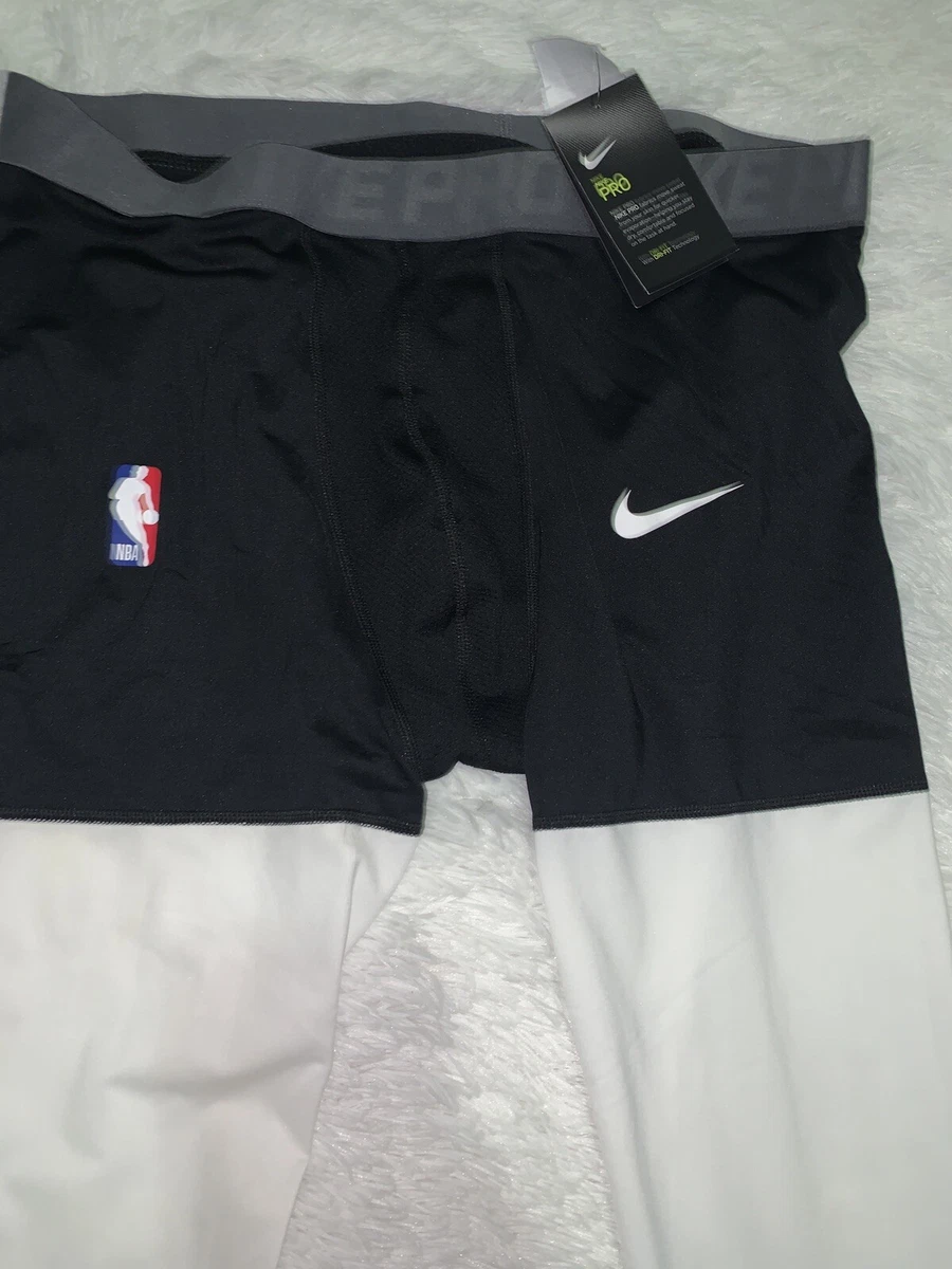 Nike NBA Player Mens Basketball 3/4 Compression Pants Tights Black