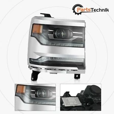 Right Side Full LED Headlight w/DRL Fit For 2016 2017 2018 Silverado 1500 Chrome