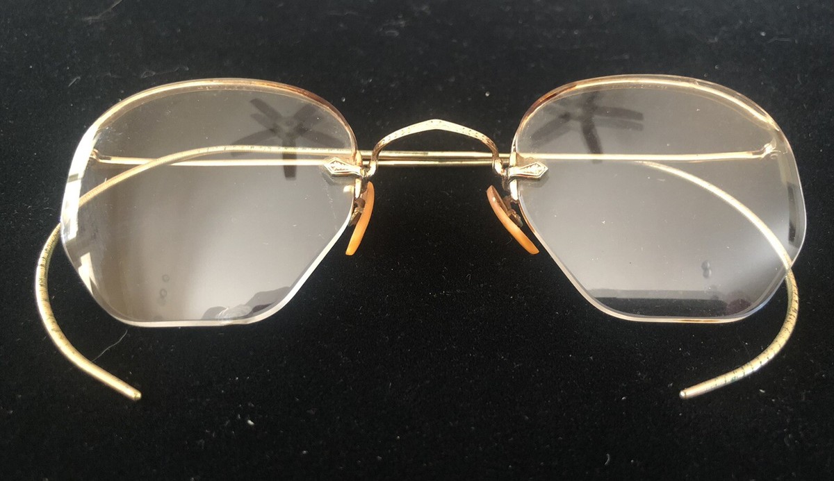 Vintage 12K Gold Filled Octagon Eyeglasses West Germany Leather Case 051 (41) Vintage octagon eyeglasses 1-20 12 Karat gold filled | eBay main image 2