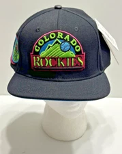 Colorado Rockies Pro Standard Men's Snapback Hat MLB Cap Blacklight Black Hat