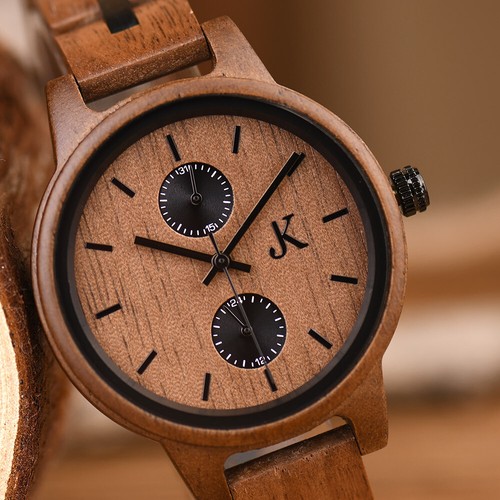 KIM JOHANSON DAMEN HOLZ ARMBANDUHR *BELLA* AUS EBENHOLZ GLIEDERARMBAND QUARZUHR - Bild 5 von 10