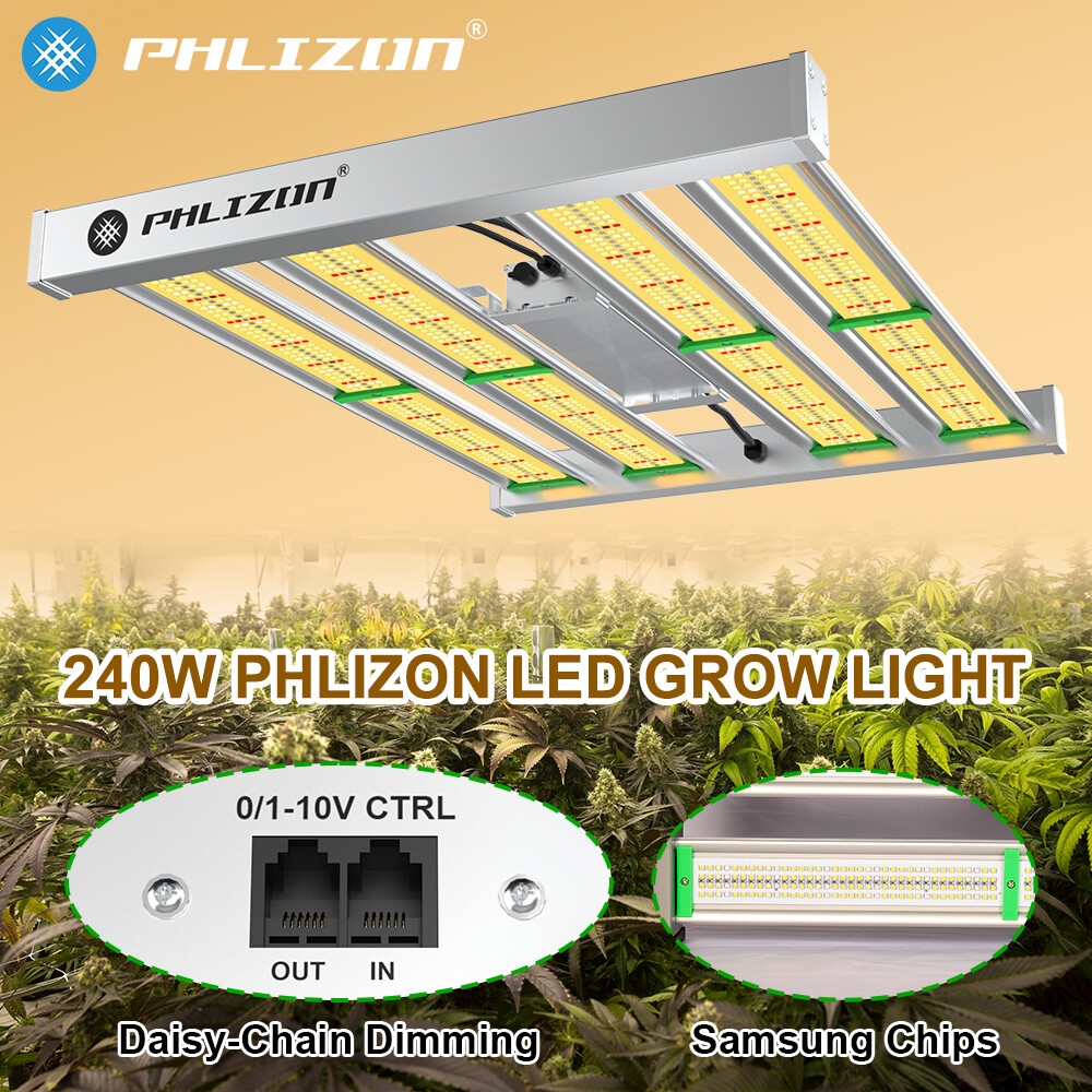 Phlizon 4bar PRO2000 LED Grow Light Vollspektrum Zimmerpflanzen für 1-3 Pflanzen