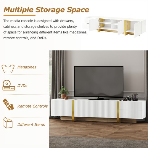 TV Stand Cabinet Entertainment Center Media Console Table for TVs up to 80'' - Picture 4 of 47