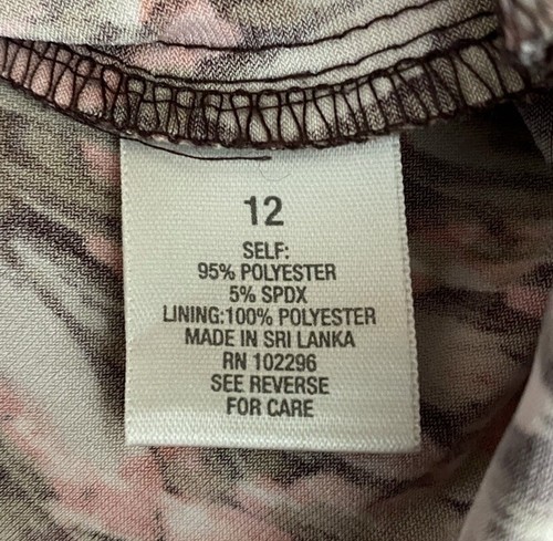 Dressbarn Women's Multicolor Faux Wrap Stretch Knit Ruched Waist Dress Size 12 - Picture 15 of 15