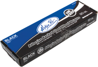 Motion Pro Wheel Weights, Steel, Black, 90oz Box, 360-1/4oz Segments 08-0453