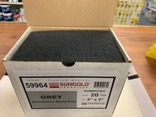 Sungold Abrasives 59960 Grey Scuff Pad 6" x 9" - 20 Pads Box