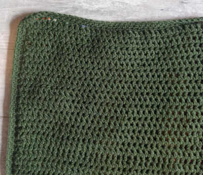 Plaid couverture carré granny laine bleue fait main crochet 1m - Un grand marché