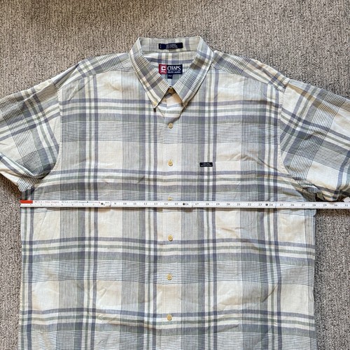 Chaps Ralph Lauren Shirt Men 2XLTall Plaid Nantucket Island Linen CRL - Picture 8 of 10