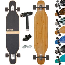 Mach1 Bambus Longboard mit Keramik Kugellager Camber Drop Through Cruiser Board