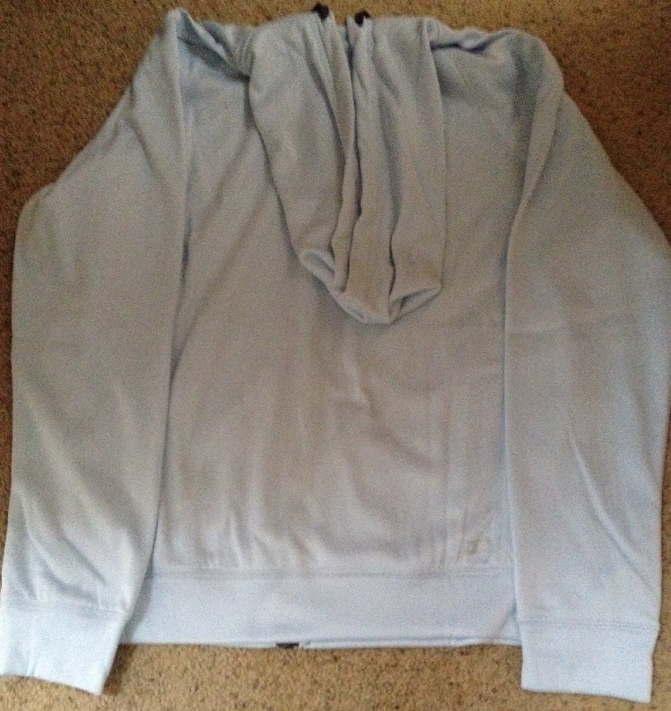 Felpa con cappuccio FILA SPORT Jefferson (full zip) nuova con etichette blu chiaro ghiaccio taglia small