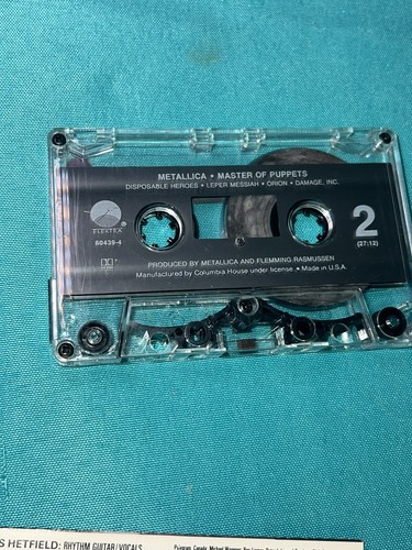 Metallica - Master of Puppets, 1986 Cassette, Elektra Records - Picture 5 of 7