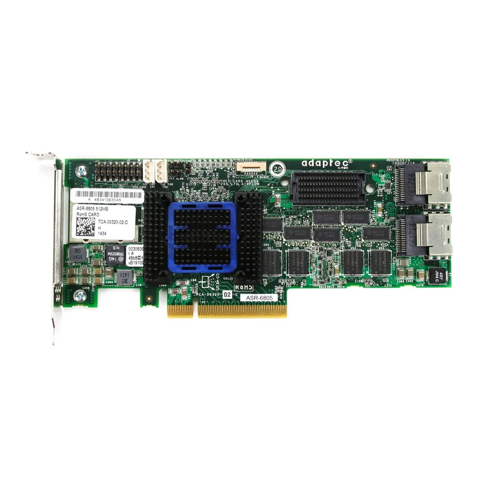 Adaptec ASR-6805 8-port 6G SAS 512MB Cache 8-lane PCIe RAID 0, 1, 5, 6, 10, 50 - Image 2 of 4