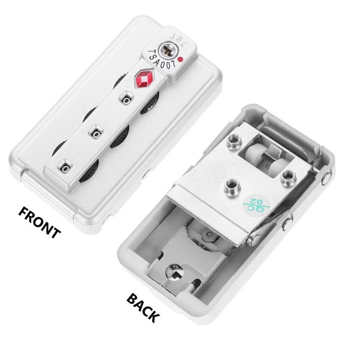 Small Customs Code Lock Practical Password Lock for Bags and Suitcases (Silver) - Picture 2 of 12