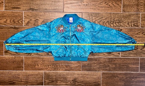 Disney Store Jasmine Jacket Girls Bomber Aladdin Teal Coat Sz 11/12 Costume - Picture 9 of 19
