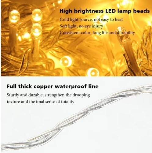 LED 50M Party Christmas Lights Wedding LED Rope Light Waterproof Xmas Fairylight - Picture 5 of 7