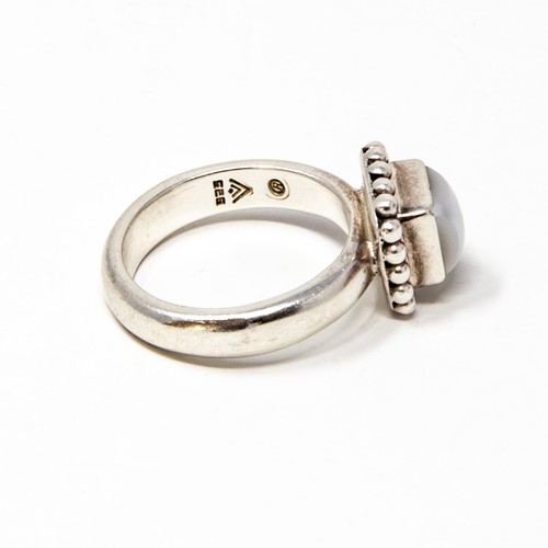 Retired Silpada Sterling BUTTON FRAME Freshwater Pearl Ring R1617 Size 5 Signed - Picture 5 of 9