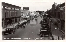 Idaho Falls ID Idaho Broadway St Signs Cigars Cars 1920s WACO RPPC Postcard COPY