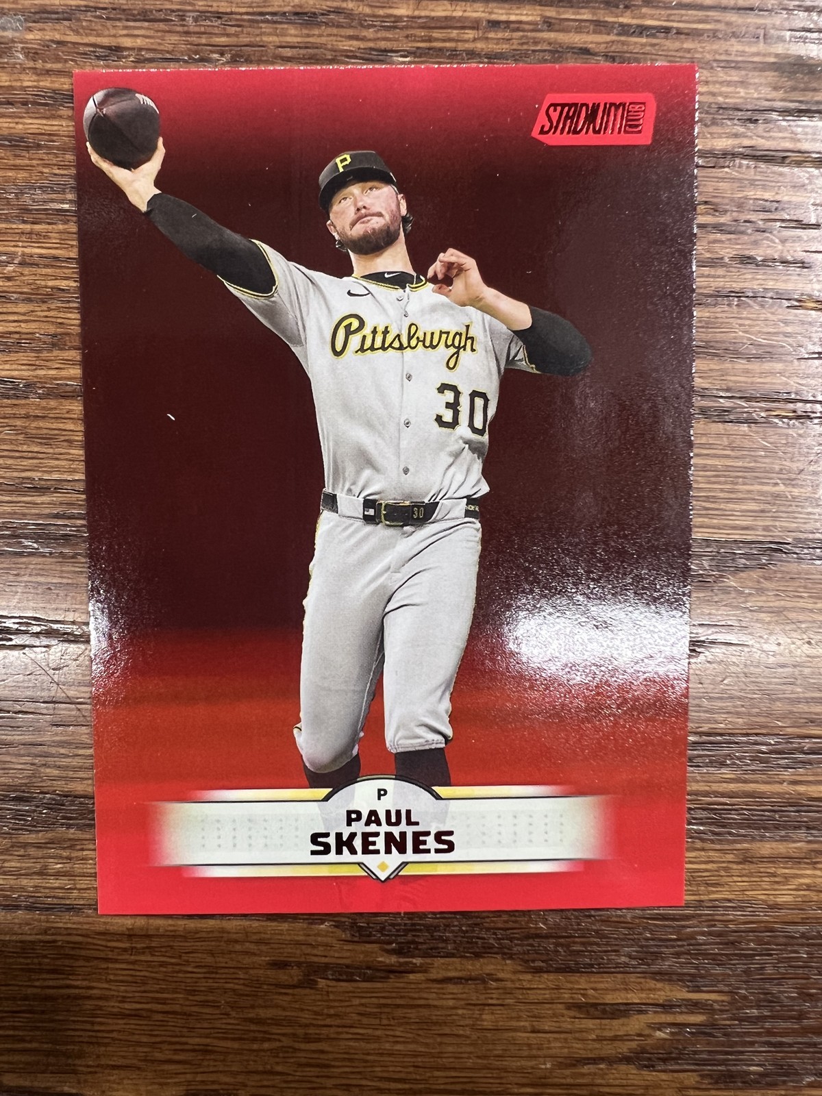 Paul Skenes 2025 Topps Stadium Club #105 Red Foil Price Guide 