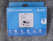 NEW AT T Digital Answering System With Time and Day Stamp White
