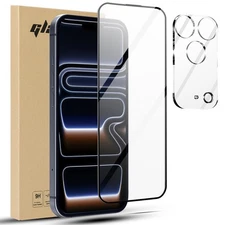 For iPhone 17 Pro Max 17 9H Tempered Glass Screen Protector & Camera Lens Cover