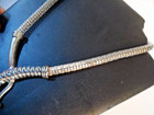 VINTAGE ART DECO COBRA COLLAR -SILVER MTL.MESH-SERPENT-RED RHINESTONE EYES — photo 3