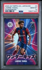 2023-24 Topps Chrome UCC Japan Lamine Yamal #WK-3 Wonderkids PSA 10 Gem RC Barca