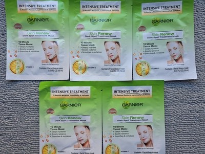 Set of 5 Garnier Skin Renew Dark Spot Treatment Masks New Discontinued