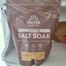 Pacha Soap Co. SOOTHE Bath Salt Soak To Support The Mind  Body 32 oz Mineral