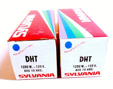 lot of two 2 DHT Sylvania projector lamps 1,200 w / 120 v - from unsold stock