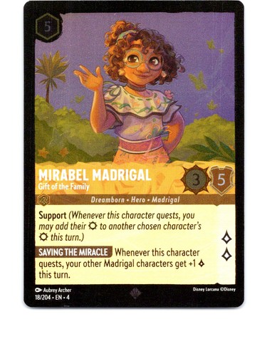 mirabel lorcana card Madrigal - Prophecy Finder - Ursula's Return [COMMON COLD FOIL] Curious Child (10/204) Disney Lorcana Trading Card Game