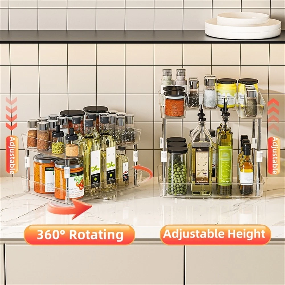 360 Degree Rotating Storage Tray for Kitchen For Bathroom Organization