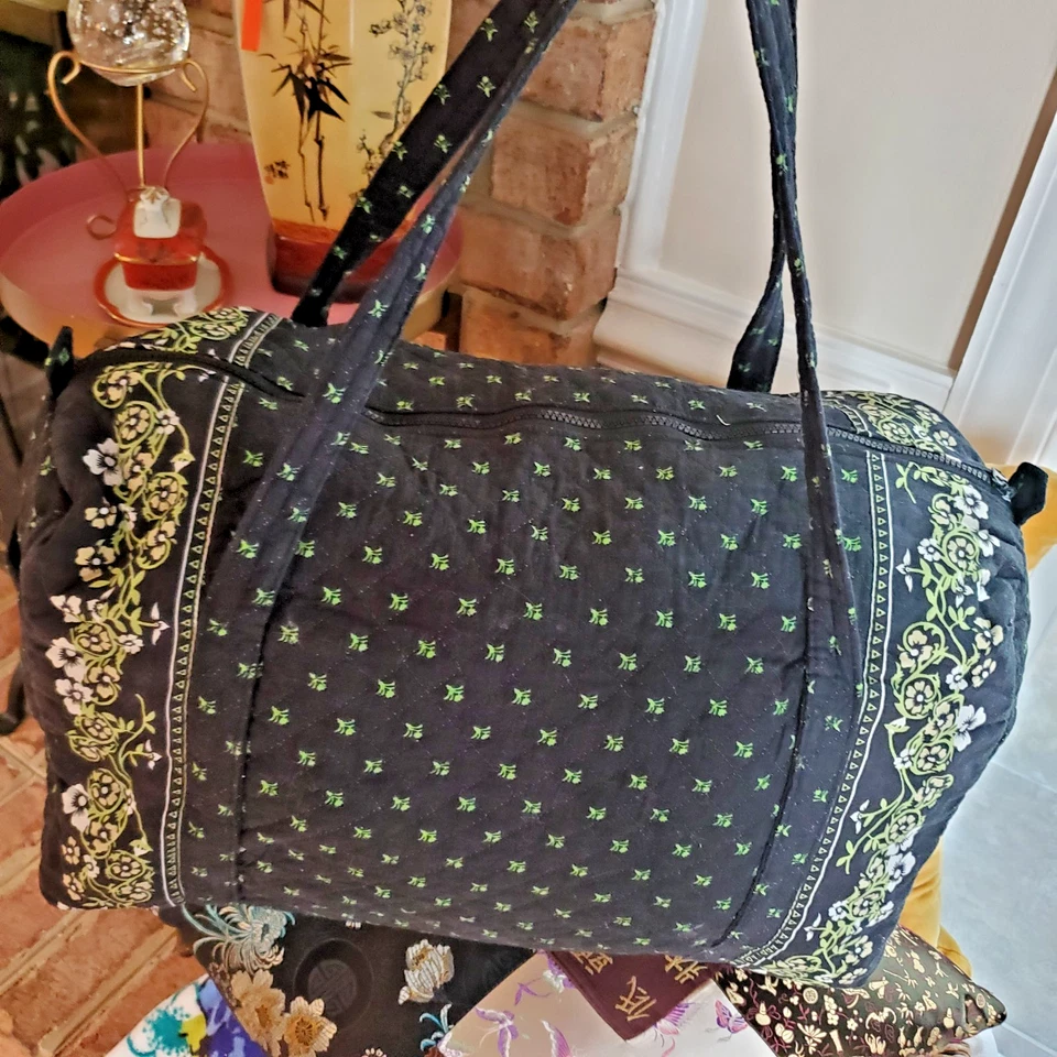 Bolso de Lona Vintage Vera Bradley Fin de Semana Sin Marca XL Suave Plegable Forrado Foto 4 de 4