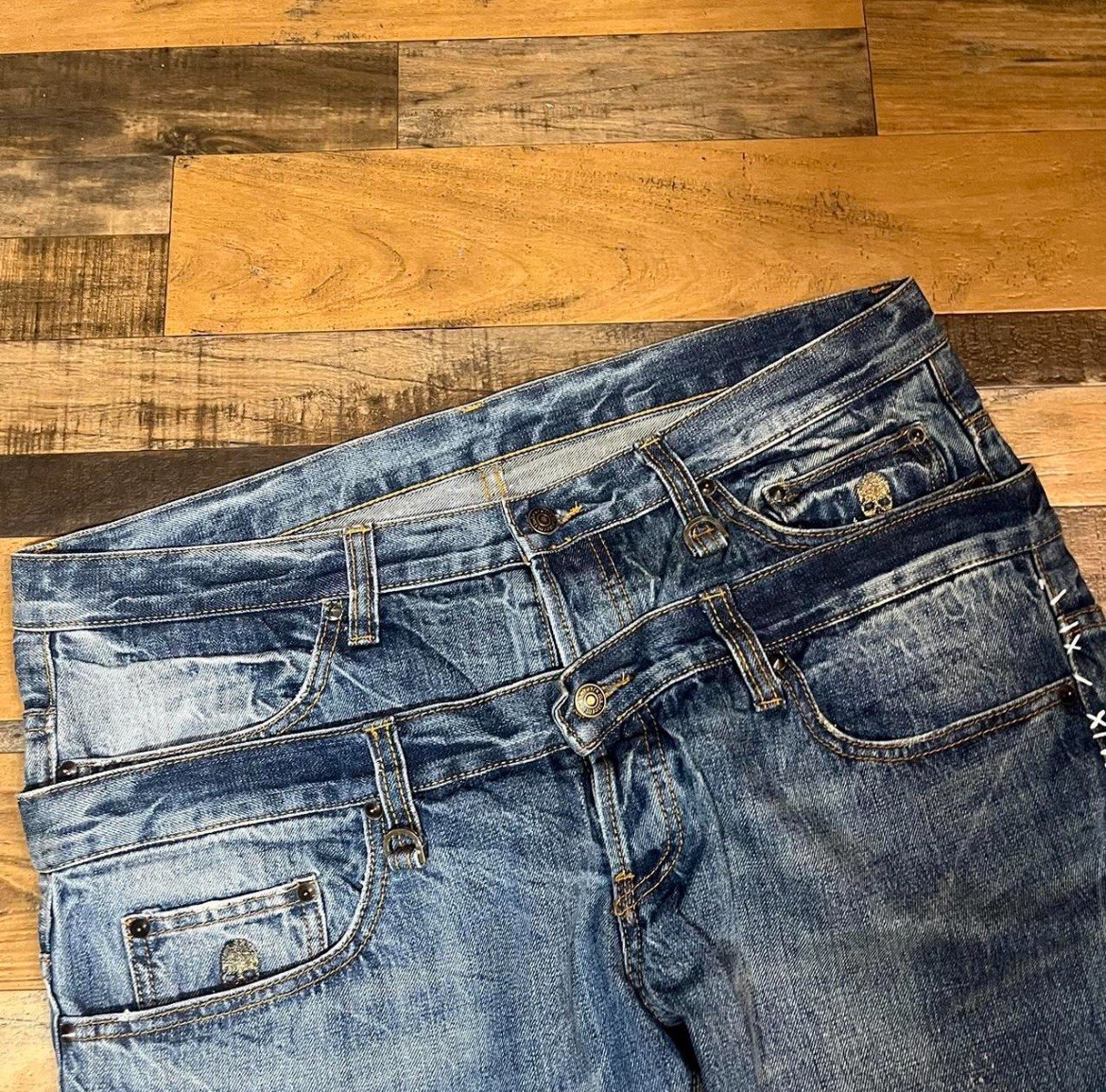 Mastermind Japan Blue Archive Patchwork Jeans A/W… - image 4