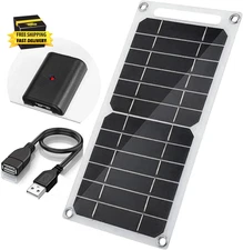 Mini 5V 6W USB Solar Panel, Portable 5 Volt 6 Watt High Efficiency Monocrystalli