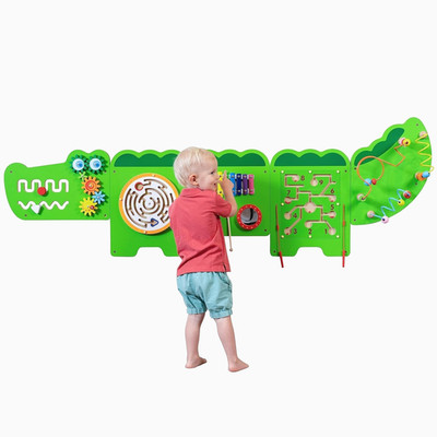 Crocodile Activity Wall Panels - Ages 18m+ - Montessori Sensory Toy - 8 Activ...