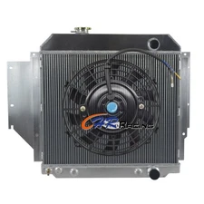 Aluminum Radiator+Fan for 1992-1996 Ford E-150 E-250 E350 Econoline L6 4.9L AT