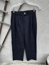 Rouje Paris Jeje Trouser Pants in Color: Nuit Navy Size 36 US 4 New with Tags!