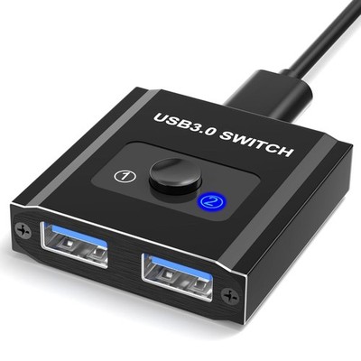 BiDirectional USB Switch 1 in 2 Out/2 in 1 Out Switcher 2 Computers Mac/Win