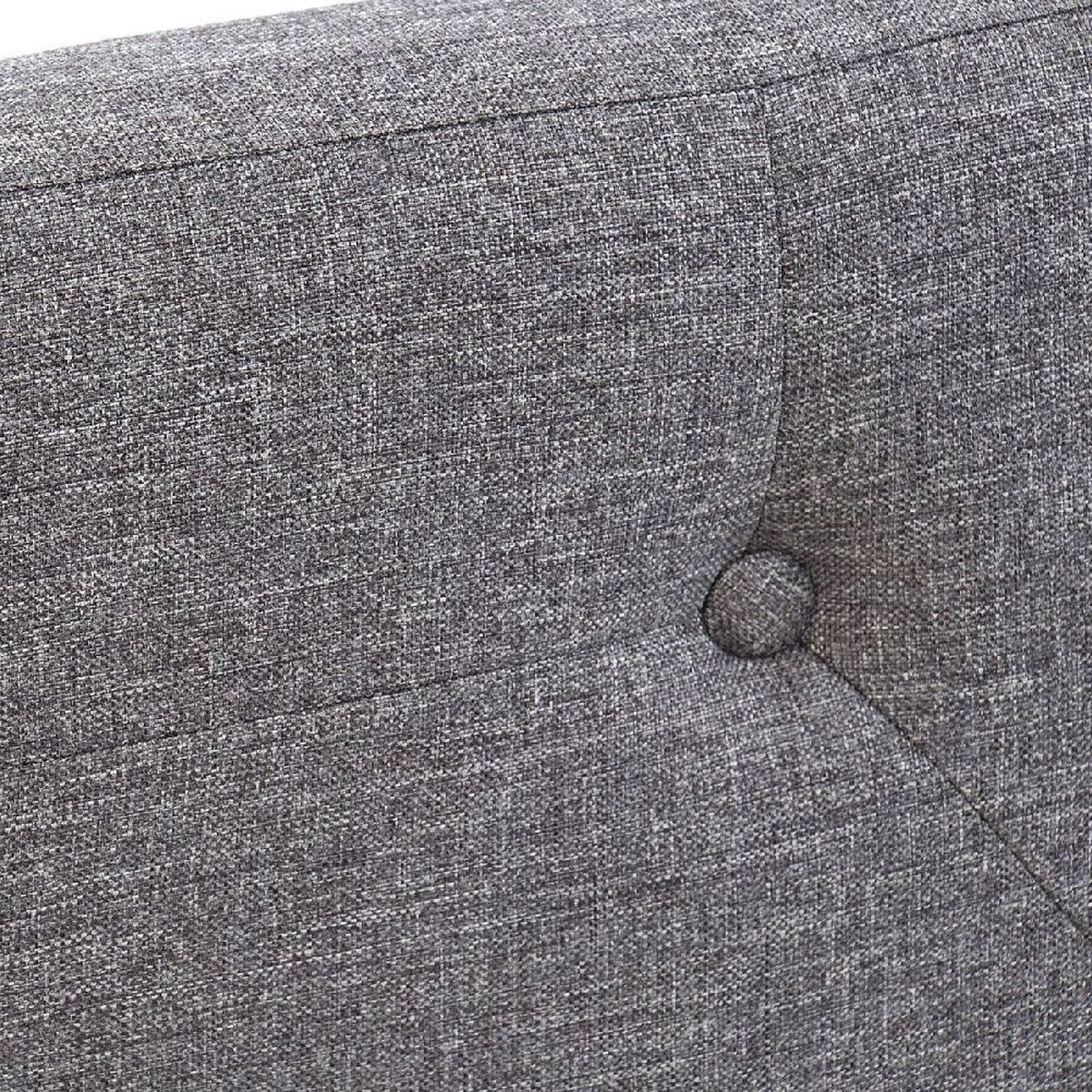 Tête de lit capitonnée gris chiné 157 cm pour lit double - 2
