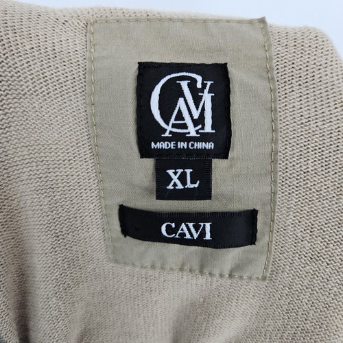 Cavi Sweater Mens Extra Large Casual Preppy Long Sleeve Tan Blue XL - Picture 10 of 11