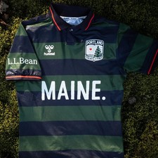 Portland Hearts Of Pine Soccer Jersey LL Bean Hummel Maine XXL Worn Once