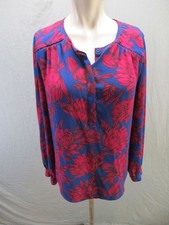 Banana Republic Size S Womens Multicolor Floral Long Sleeve Buttons Top 122