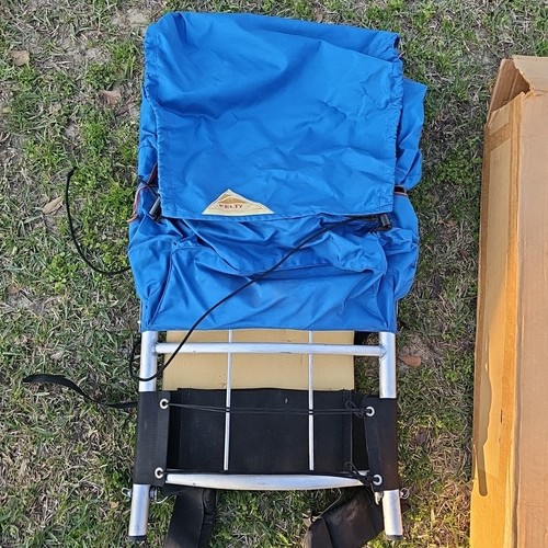 Kelty Aluminum External Frame Backpack Blue Vintage 70s Buckle Waist Originalpkg - Picture 2 of 9