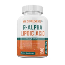 1 Pack R-ALA R-Alpha Lipoic Acid 200mg Antioxidant Blood Sugar Formula Glucose