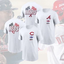 HOT NEW! 2025 Baseball Cincinnati Reds & Atlanta Braves Speedway Classic For Fan