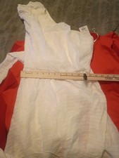 Womens Nine West One-Shoulder Fit & Flare White Tie Waist Spring Dress - Sz M