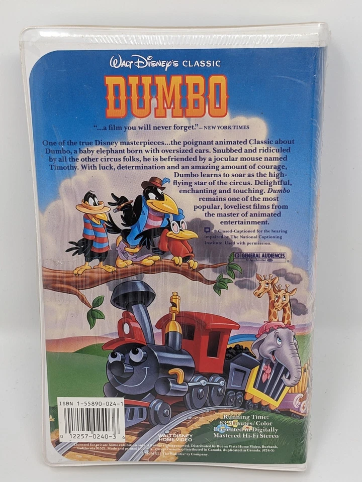 Disney Black Diamond VHS Dumbo Sealed NEU - Bild 2 von 4